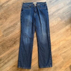 Natural Reflections Womens Size‎ 6 Blue Straight Leg Jeans Plaid Flannel Lining